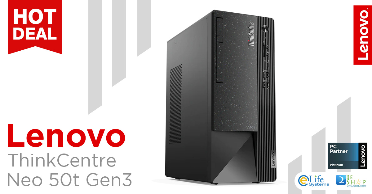 ช้อป Lenovo ThinkCentre Neo 50t Gen3 เลย! ราคาดี จัดส่งฟรี